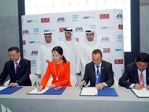 Dr. Thani bin Ahmed Al Zeyoudi, Minister of State for Foreign Trade, at the signing ceremony.