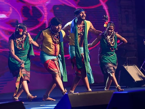 Traditional dance during the 'Odisha Divas' celebration in Dubai on Tuesday