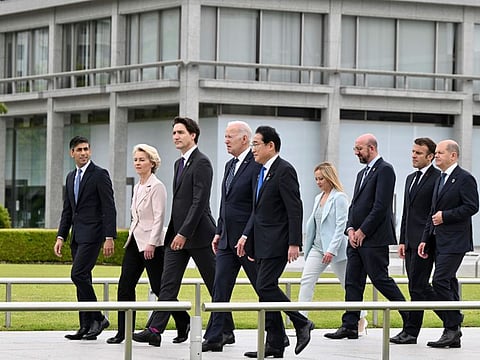 The leaders will say they will work together to “restrict trade in and use of diamonds mined, processed or produced in Russia”.