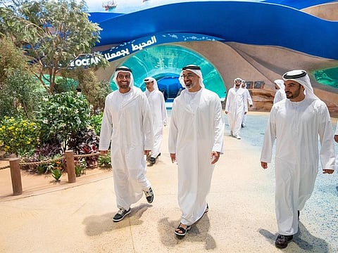 After the inauguration, Sheikh Khaled bin Mohamed bin Zayed toured the SeaWorld Abu Dhabi and was briefed on its facilities, which span 183,000 sqm, offering entertainment and education themed around marine life to visitors.