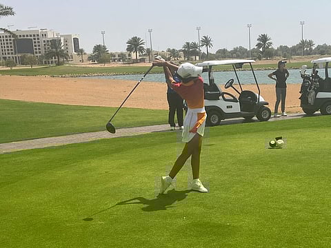 Second round leader of the ladies' division of the 54-hole EGF Order of Merit Championship, Intissar Rich