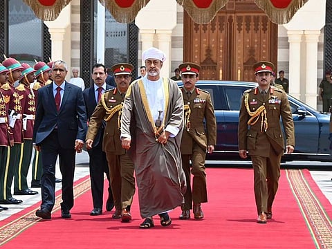 Sultan Haitham is accompanied by a high-ranking official delegation on his visit to Egypt.