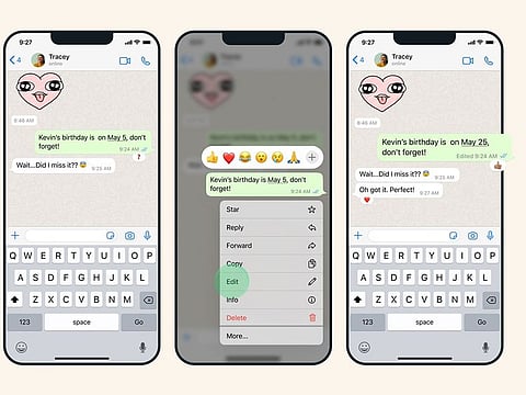 You can now edit your messages on WhatsApp for up to 15 minutes after they’ve been sent.