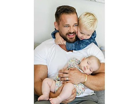 Kcal co-founder and CEO Andreas L. Borgmann with his children