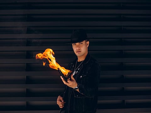Normando Macalinao, 27, a celebrity magician in Dubai.