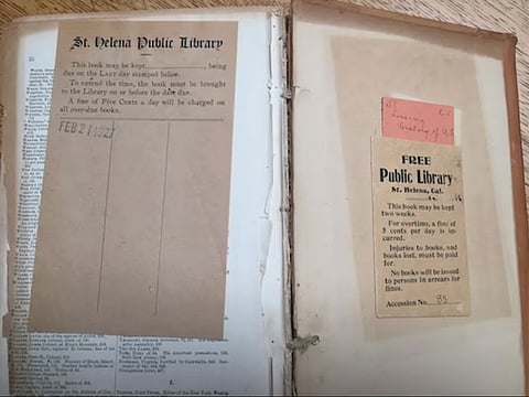 Checked out in 1927, “A Family History of the United States” was returned this month to the St. Helena Public Library in California.