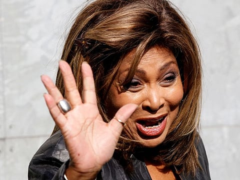 U.S. singer Tina Turner waves during a photo call before the Emporio Armani Autumn/Winter 2011 women's collection show at Milan Fashion Week, Italy February 26, 2011.