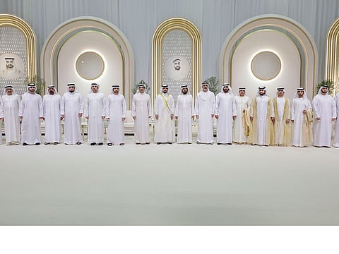 A number of Sheikhs attended the reception at Zabeel Hall of DWTC