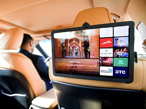 Smart screens inside more than 100 limousines in Dubai will show ads.