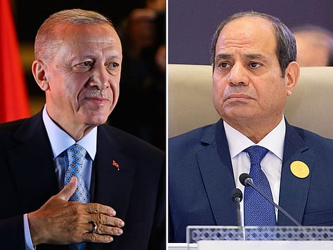 Turkish President Recep Tayyip Erdogan and Egyptian President Abdel Fattah Al Sisi.