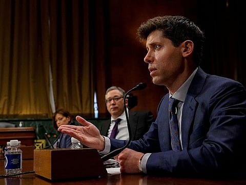 Altman, pictured above at a Senate Judiciary hearing, has pushed hard to change the company from a nonprofit to a commercially successful business.