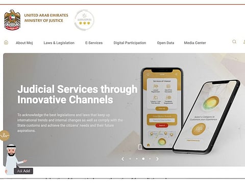 UAE Ministry of Justice | Screengrab