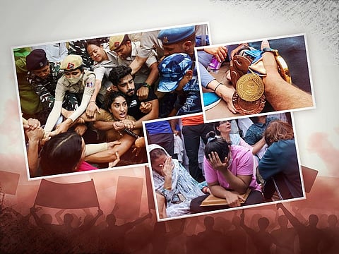 The International Olympic Committee (IOC) has condemned the way India's top wrestlers are being treated during their ongoing protest