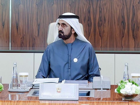 His Highness Sheikh Mohammed bin Rashid Al Maktoum, Vice President and Prime Minister of the UAE and Ruler of Dubai, chaired the Cabinet meeting at Qasr Al Watan on Wednesday