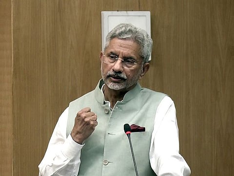S. Jaishankar commenting about the tableau in a parade in a New Delhi press conference.