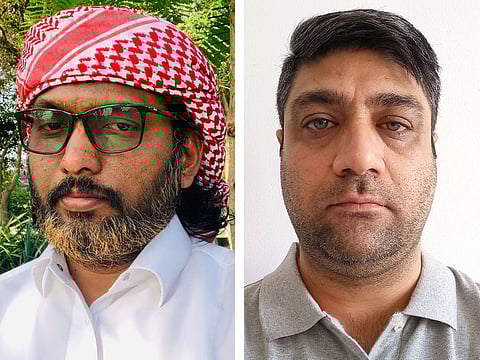 Anas Mokagikkal (left) from India won Dh75,000 and Farzad Zaraei from Iran shared the Dh250,000 prize with two others