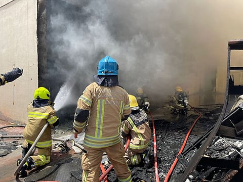 The fire was put out before it spread to surrounding areas