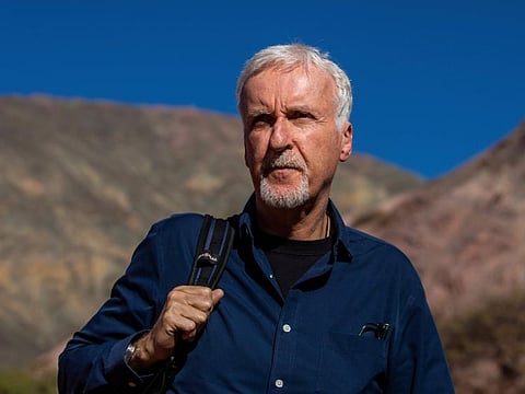 Director James Cameron walks in Purmamarca, Jujuy province, Argentina, Thursday, June 8, 2023.