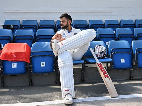 India's Virat Kohli prepares to walk out to bat ahead of play on day 5 of the ICC World Test Championship final against Australia.
