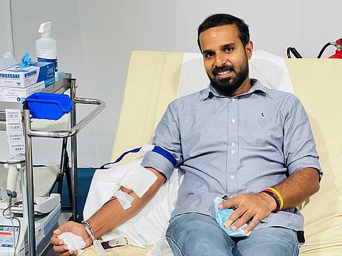 Fondly know as 'Unni', the 44-year-old has helped save many lives with 93 donations in India and the UAE since 1999