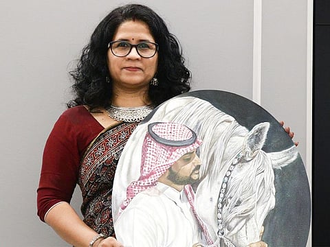 Renowned Indian artist Anuradha transitioned from oil to watercolours through IWS Arabia's initiatives towards sustainable art