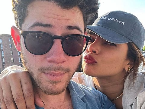 Nick Jonas with actress and wife Priyanka Chopra Jonas