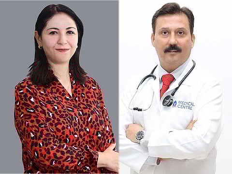 Dr Doaa Elwasly (lef) and Dr Kirti Mohan Marya.