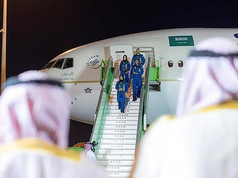 Rayyanah Barnawi and Ali Al Qarni, accompanied by fellow astronauts Mariam Fardous and Ali Al Ghamdi, arrived on Friday.