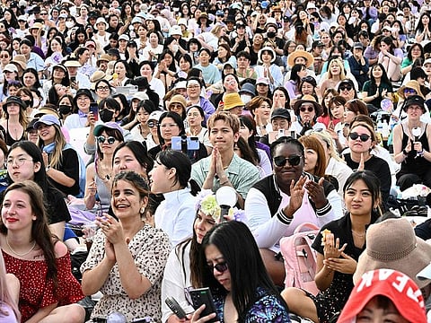 Fans of K-pop megastars BTS attend the "BTS 10th Anniversary FESTA @ Yeouido" in Seoul on June 17, 2023, to mark the 10th anniversary of the group's debut.