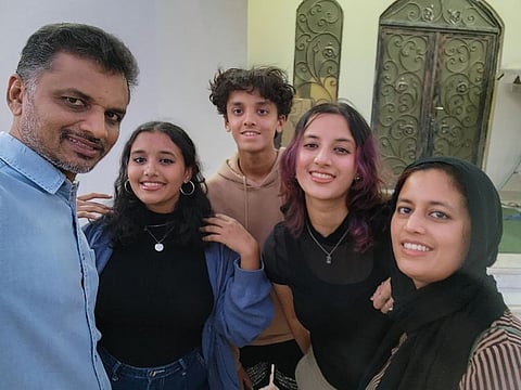 Diya Zainab with her parents and siblings
