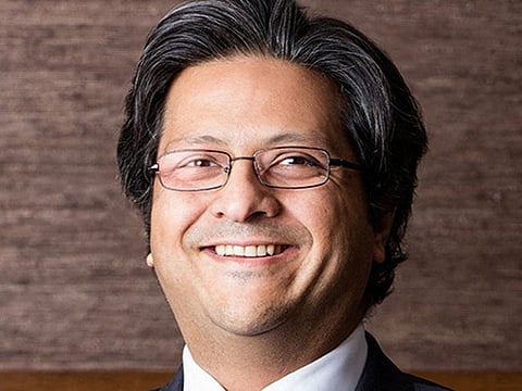 Vice-Chairman of Engro Corporation Limited Shahzada Dawood, who is said to be among the passengers onboard the submarine that went missing on a trip to the Titanic wreckage is seen in this undated handout picture.