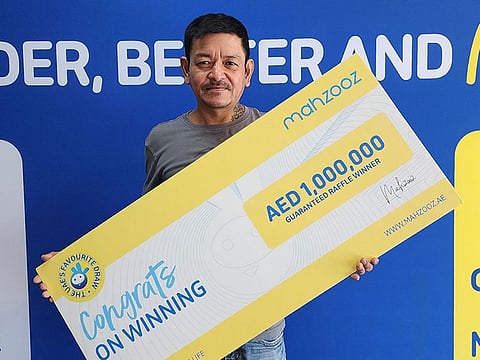 Jeffrey, an overseas Filipino worker, won the Dh1,000,000 Mahzooz raffle draw on June 17, 2023.