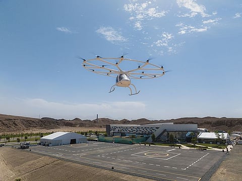 The test campaign focused on the flight performance of the Volocopter aircraft in local climate and environmental conditions.