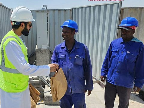 Officials visited 100 construction sites in the capital to spread the joy of the upcoming festival