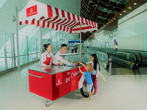 Emirates Airline is offering free icecream