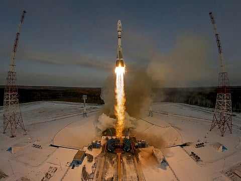 The satellite lifted off on the Soyuz-2 rocket from Russia’s Vostochny Cosmodrome today