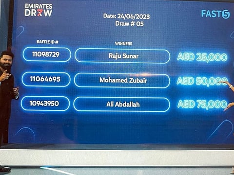 The EASY6 games of Emirates Draw.