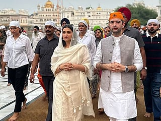 Raghav Chadha, Parineeti Chopra visit Golden Temple ahead of their wedding