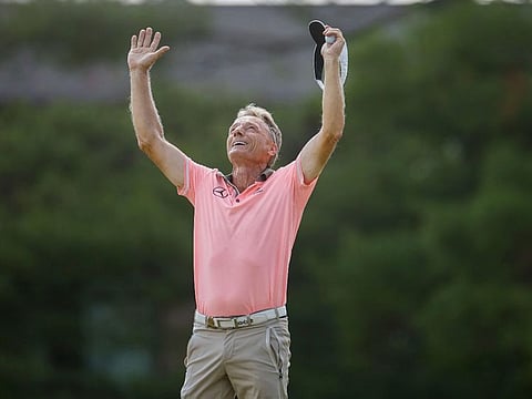 Bernhard Langer after winning the 2023 U.S. Senior Open