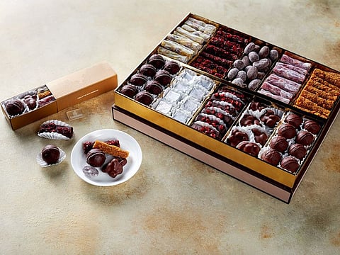 Emirates collaborates with renowned chocolatiers worldwide, including brands such as Bateel, Coco Jalila, Forrey & Galland, Godiva, Valrhona, Butlers, Canonica, Neuhaus, Pacari, and Hotel Chocolat.