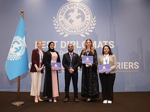 Best Diplomats, Director General, Fawad Ali Langah, with keynote speakers at Dubai opening ceremony