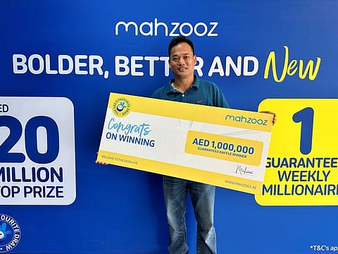 Megkh, the proud winner of Dh1 million in the latest Mahzooz draw.