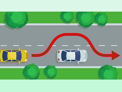 You must make sure that there is sufficient space in front of you to see whenever you intend to overtake a vehicle.
