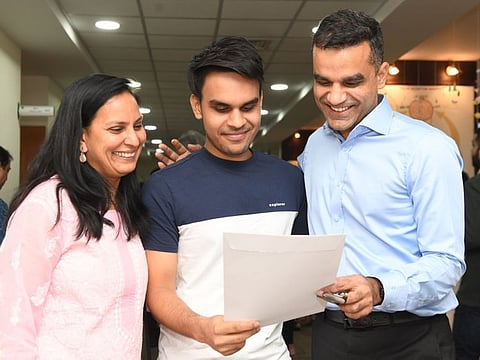 Saatvik Sharma (centre) of GEMS Modern Academy scored 42.