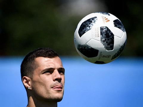 Switzerland's midfielder Granit Xhaka signed for Arsenal in 2016 and had a year remaining on his contract but was expected to leave with the Gunners pursuing a move for England's Declan Rice