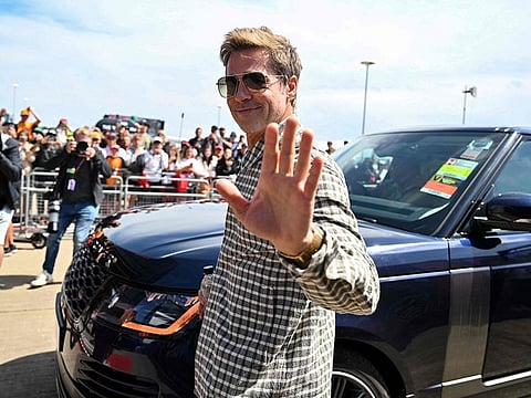Brad Pitt arrives for the Formula One British Grand Prix last July