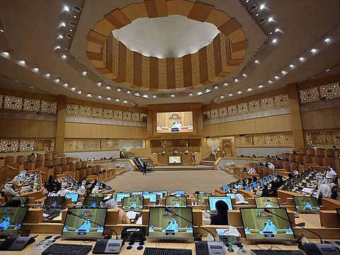A file picture of an Federal National Council session in Abu Dhabi