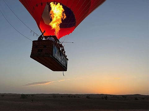 As the weather gets cooler, you can enjoy many outdoor activities, including hot air balloon rides in the UAE. Picture used for illustrative purposes only.
