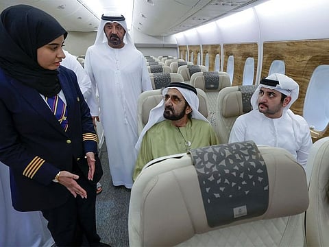 Sheikh Mohammed with Sheikh Maktoum and Sheikh Ahmed.