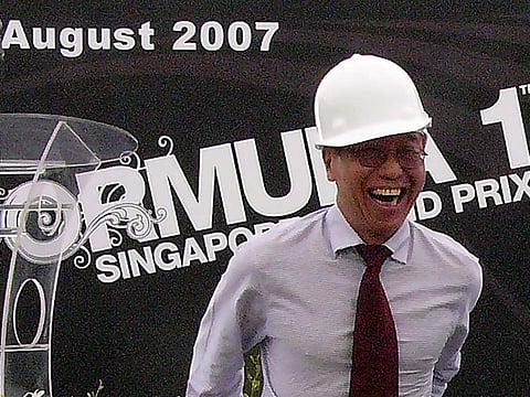 Ong Beng Seng of Singapore GP Pte Ltd attends the ground breaking ceremony to mark the start of work on the pit building for the Formula One Singapore Grand Prix in Singapore on August 31, 2007.